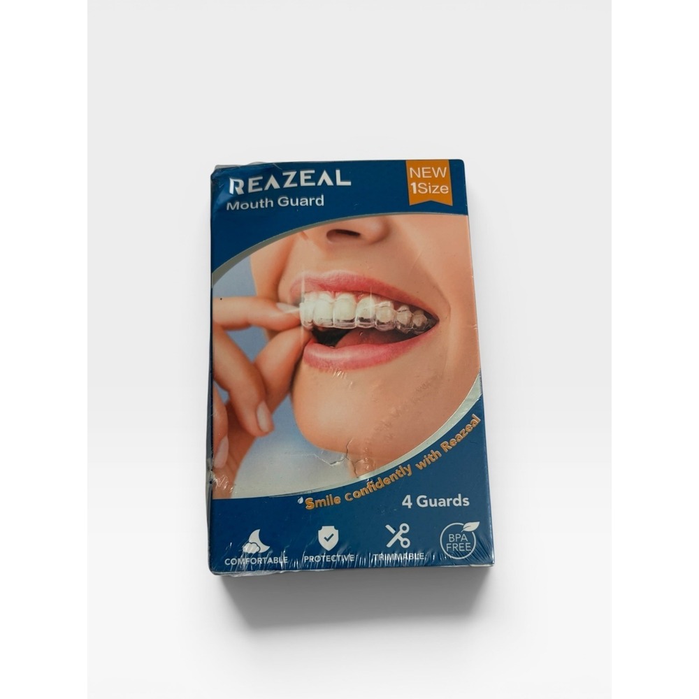 Reazeal Mouth Guard for Grinding Teeth 4‎ Pack BPA Free Trimmable ATG0603R NEW